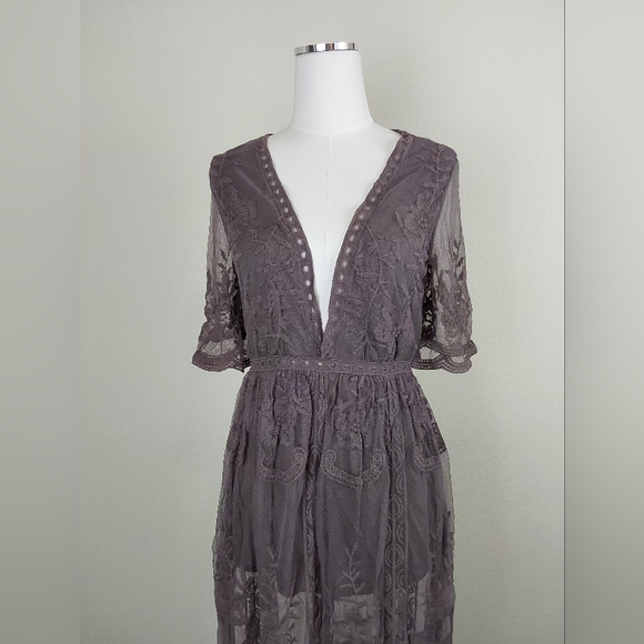 Wishlist Purple Overlay Lace Romper - Picture 5 of 14